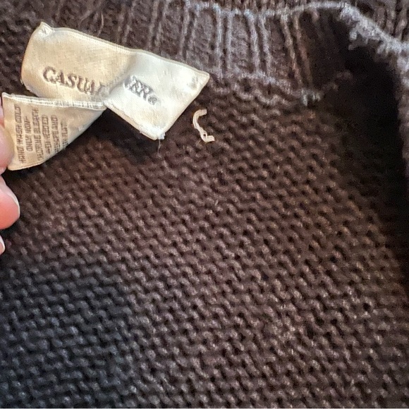 Vintage Fall autumn black cardigan knit size Medium - Picture 10 of 10